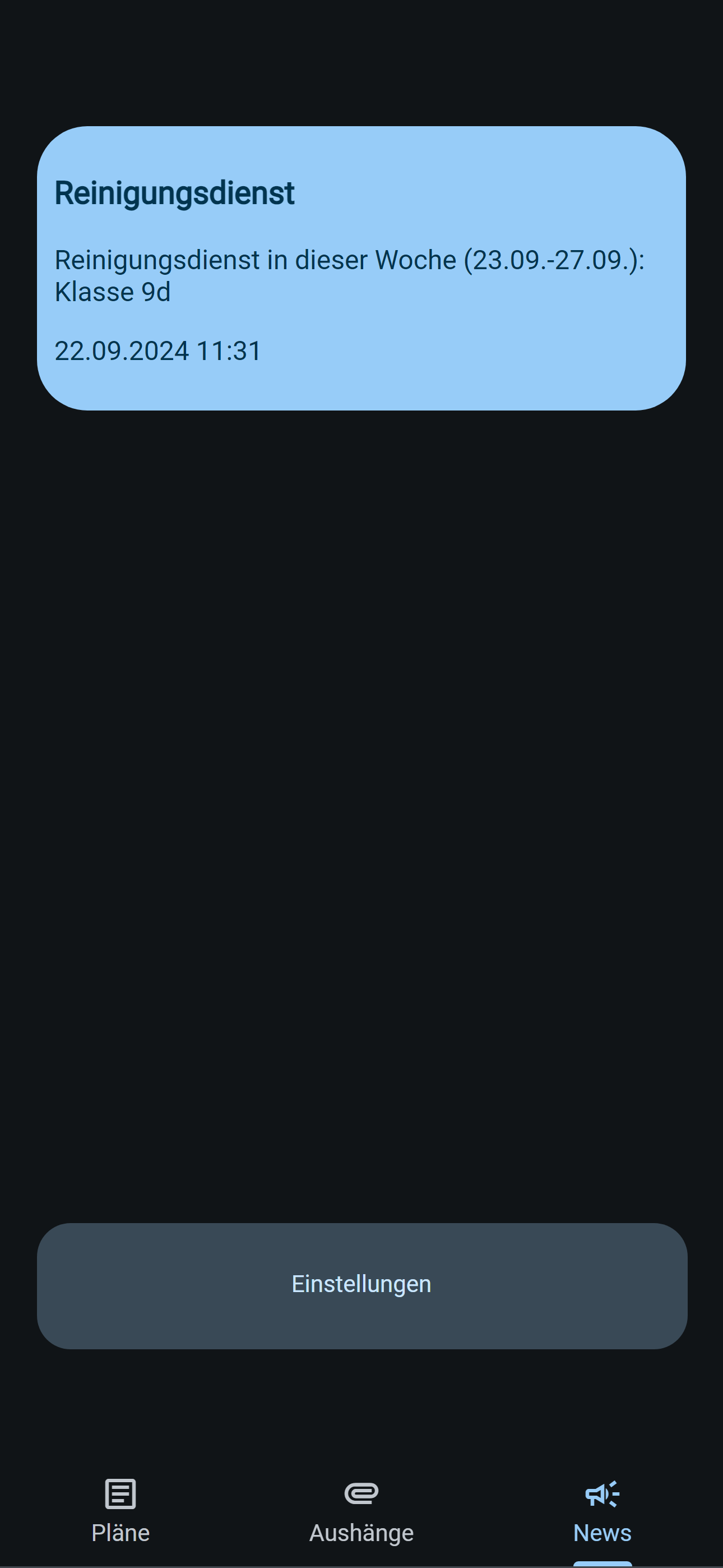 Nachrichten Tab Screenshot